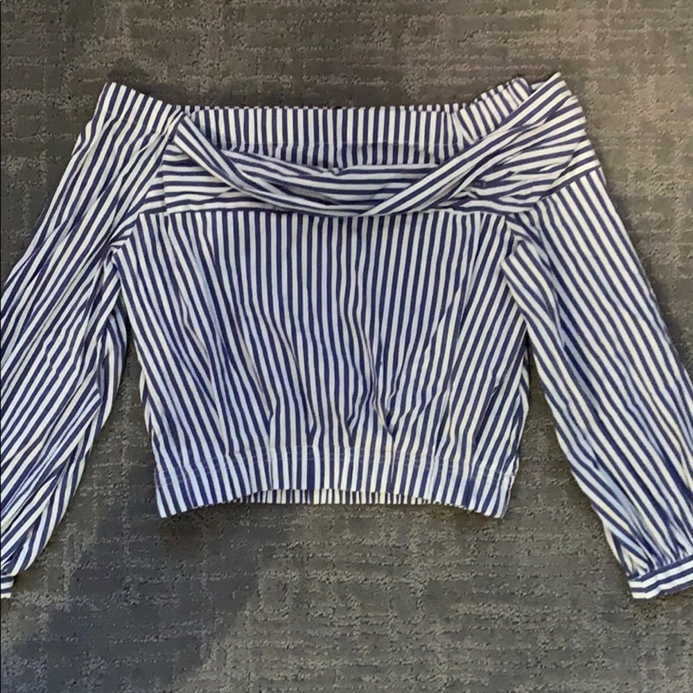Zara off the shoulder crop top